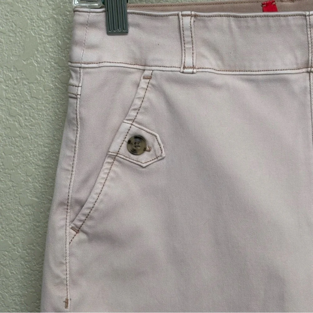 SPANX Light Pink Cropped Wide Leg Pants Petite Small Stretch Twill Flattering - Picture 4 of 7